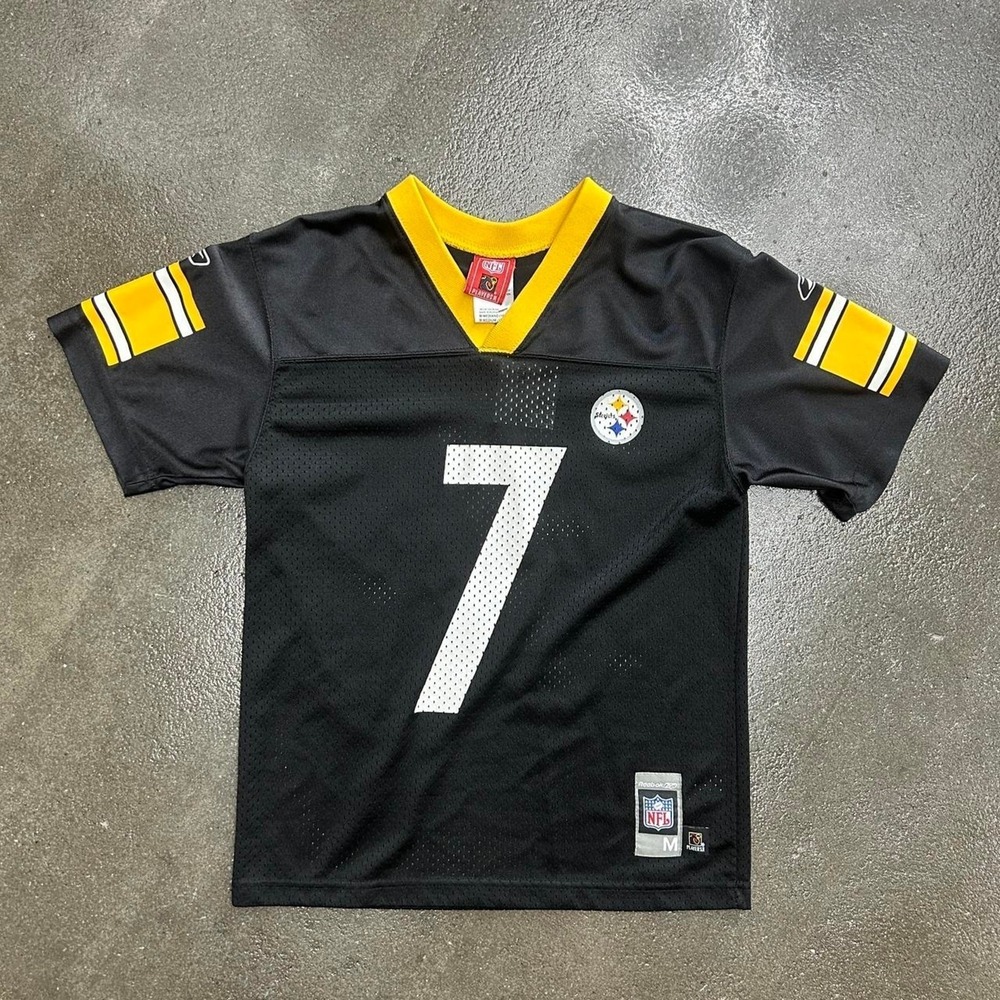 Vintage 2000s Pittsburgh Steelers Youth Medium 10/12 Roethisberger 7 Jersey
